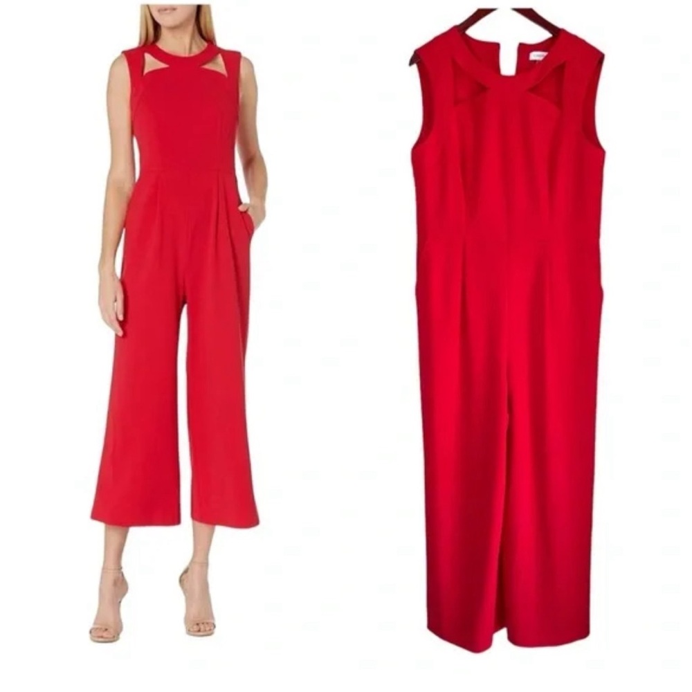 Flash sale: 🚨NWT Red Calvin Klein jumpsuit size 10